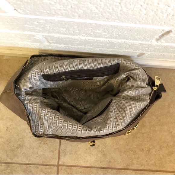 Taupe/Gold Steve Madden Shoulder Bag - Picture 5 of 6